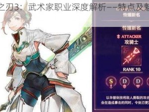 异度之刃3：武术家职业深度解析——特点及魅力展现