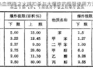 热血燃烧之火球扣杀与大爆炸的极限使用方法