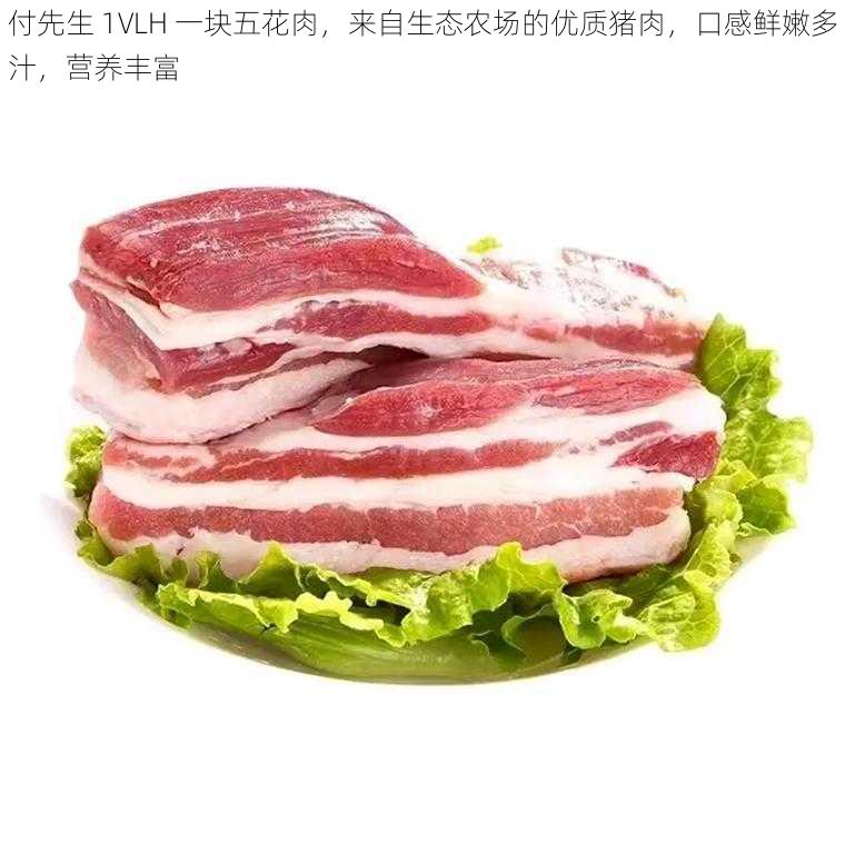 付先生 1VLH 一块五花肉，来自生态农场的优质猪肉，口感鲜嫩多汁，营养丰富