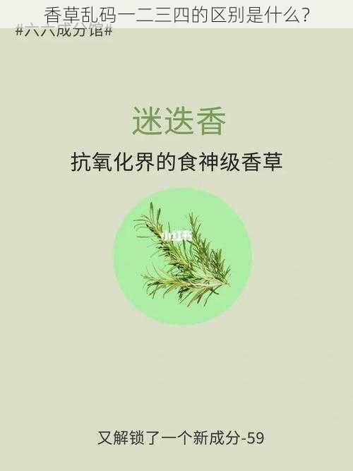 香草乱码一二三四的区别是什么？