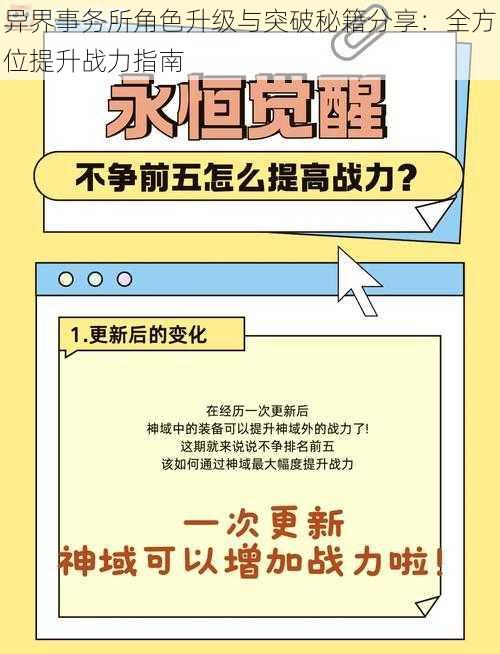 异界事务所角色升级与突破秘籍分享：全方位提升战力指南