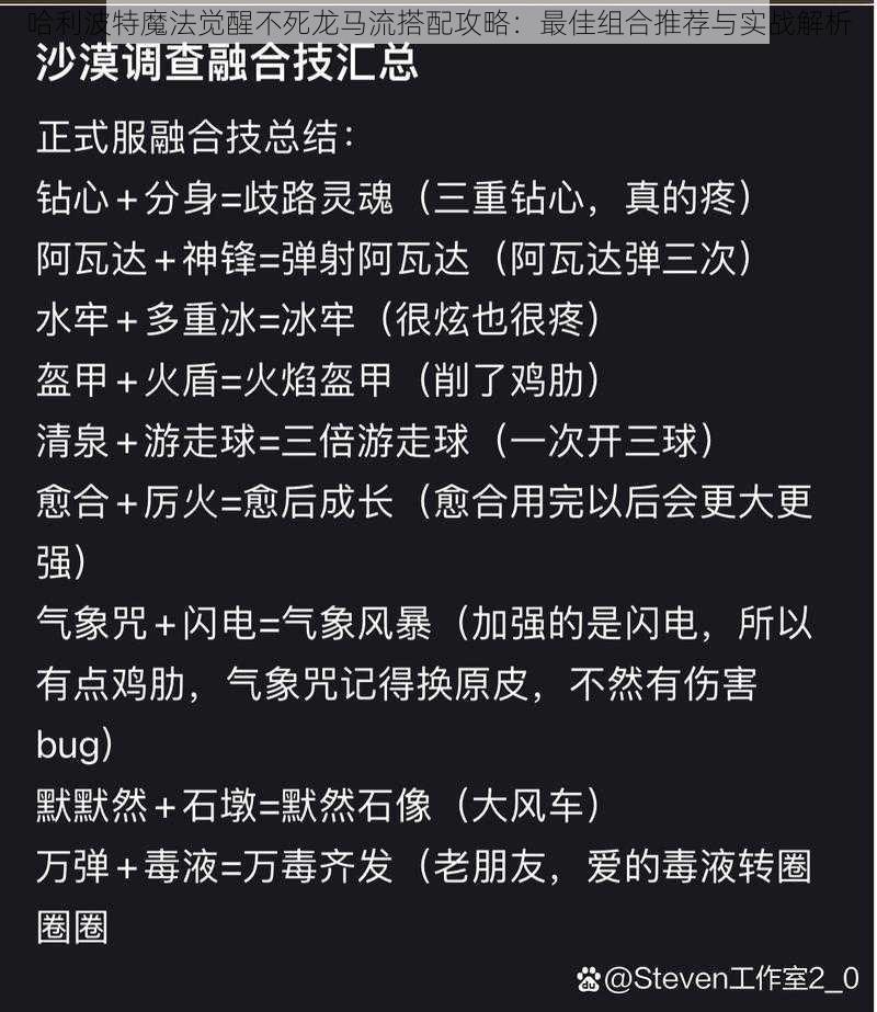 哈利波特魔法觉醒不死龙马流搭配攻略：最佳组合推荐与实战解析