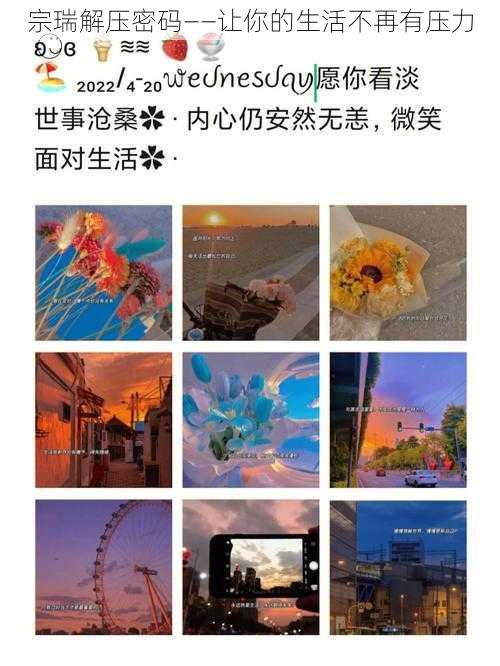 宗瑞解压密码——让你的生活不再有压力