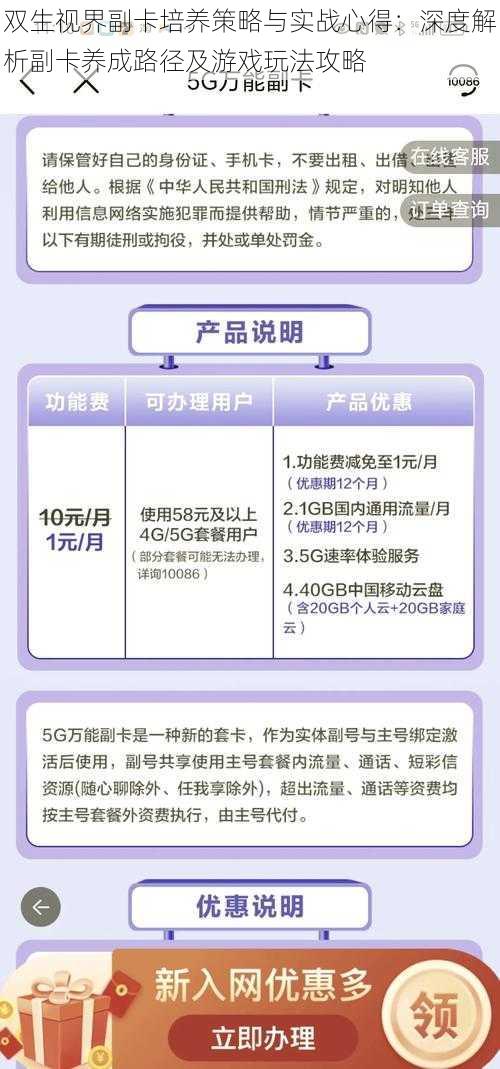 双生视界副卡培养策略与实战心得：深度解析副卡养成路径及游戏玩法攻略