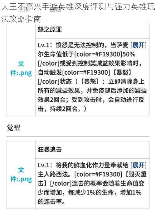 大王不高兴手游英雄深度评测与强力英雄玩法攻略指南