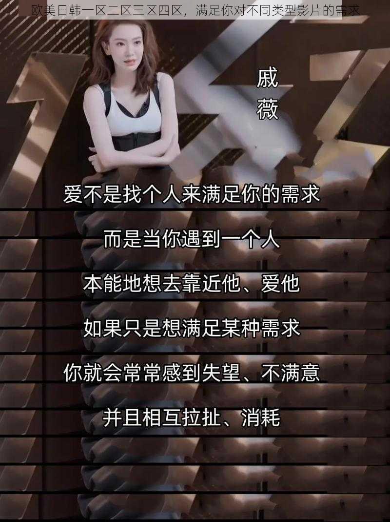 欧美日韩一区二区三区四区，满足你对不同类型影片的需求