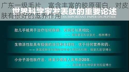 广东一级毛片，富含丰富的胶原蛋白，对皮肤有很好的滋养作用