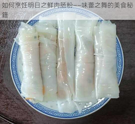 如何烹饪明日之鲜肉肠粉——味蕾之舞的美食秘籍