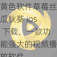 黄色软件草莓丝瓜秋葵 ios 下载，一款功能强大的视频播放软件