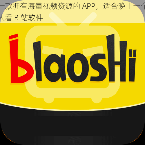 一款拥有海量视频资源的 APP，适合晚上一个人看 B 站软件