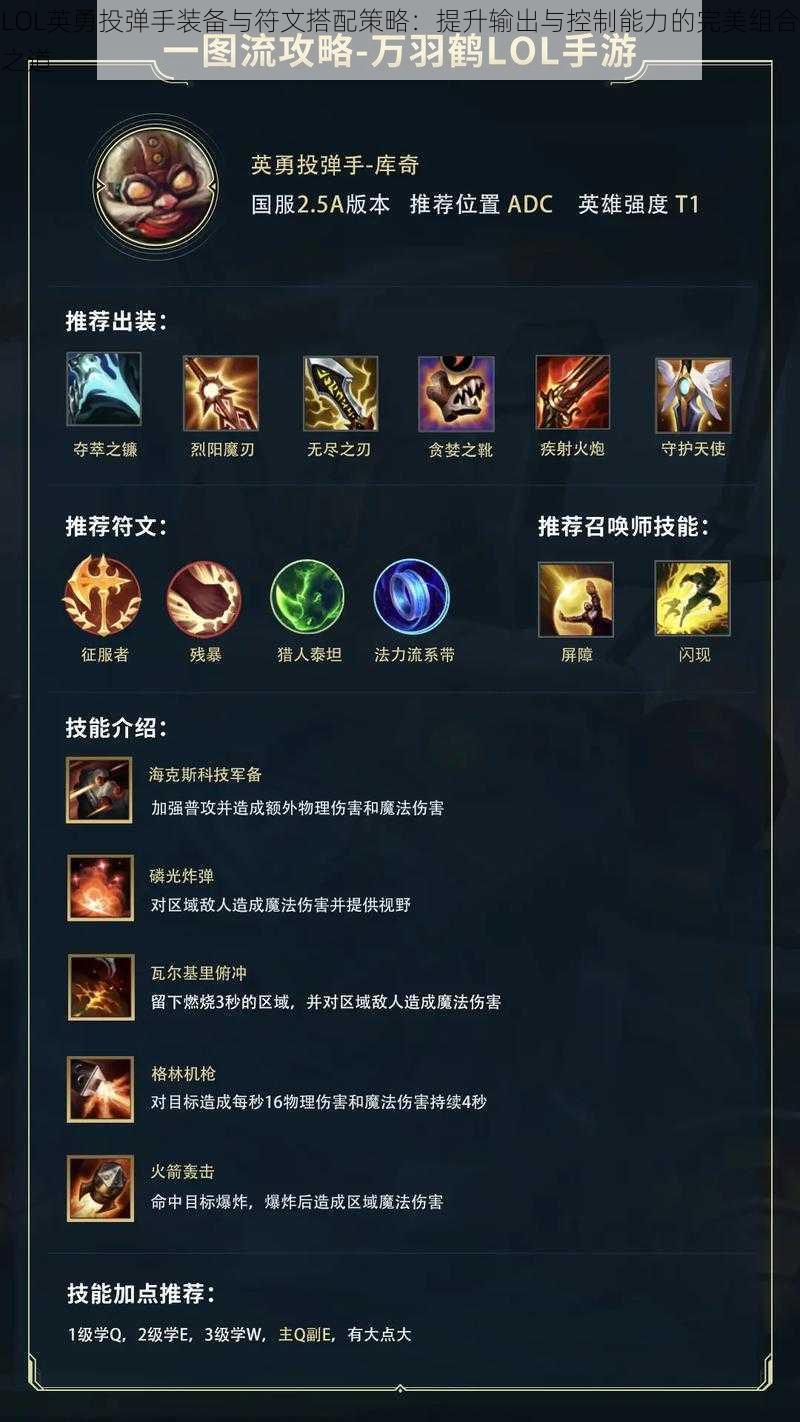 LOL英勇投弹手装备与符文搭配策略：提升输出与控制能力的完美组合之道