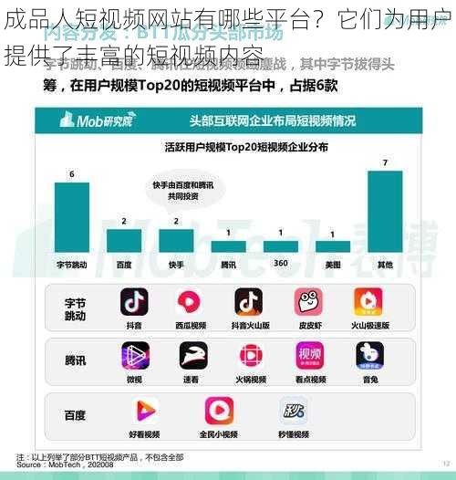 成品人短视频网站有哪些平台？它们为用户提供了丰富的短视频内容