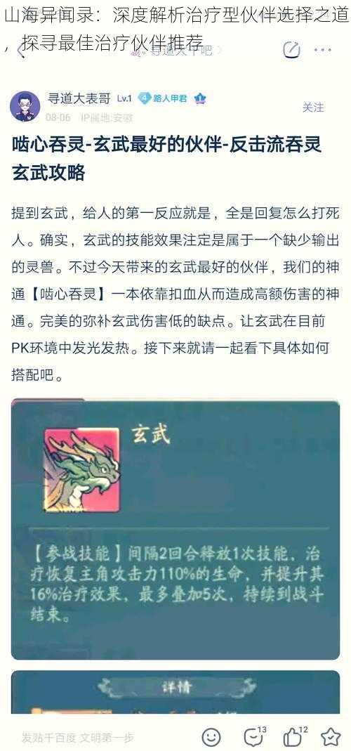 山海异闻录：深度解析治疗型伙伴选择之道，探寻最佳治疗伙伴推荐