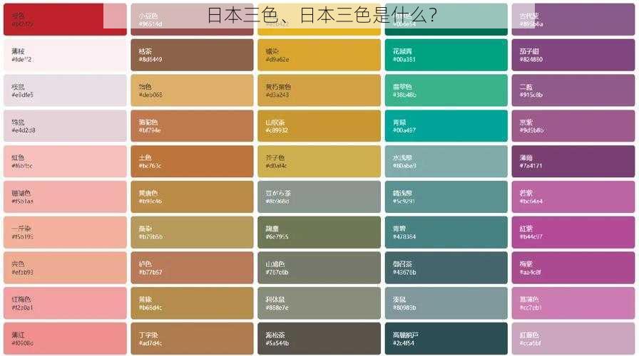 日本三色、日本三色是什么？