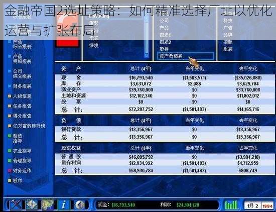金融帝国2选址策略：如何精准选择厂址以优化运营与扩张布局
