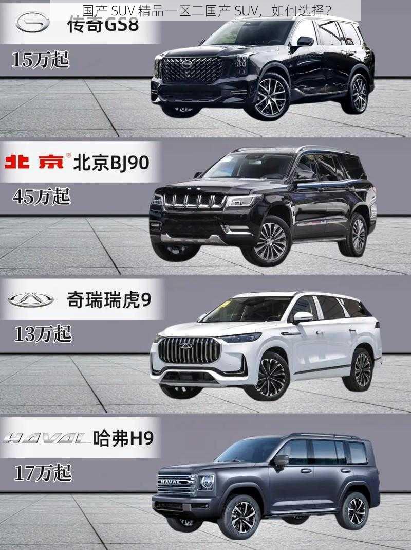 国产 SUV 精品一区二国产 SUV，如何选择？